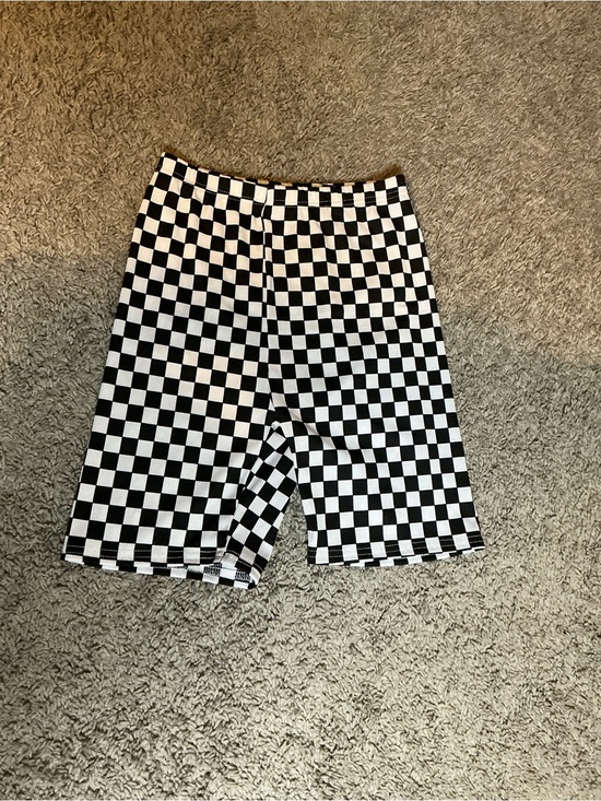Unk Pants - Unk Black & White Checkered Women's Shorts